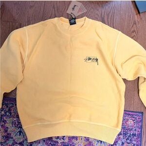 Stussy Men's Crewneck in Vibrant Yellow